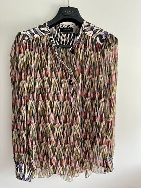 Isabel Marant Multicolor Abstract Print Long-Sleeve Shirt